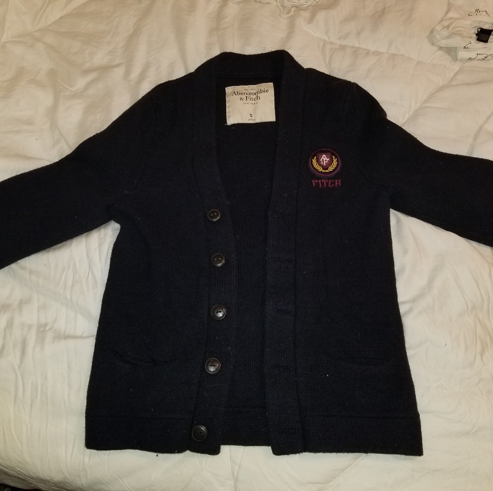 Abercrombie & Fitch Dark Blue Cardigan for Men